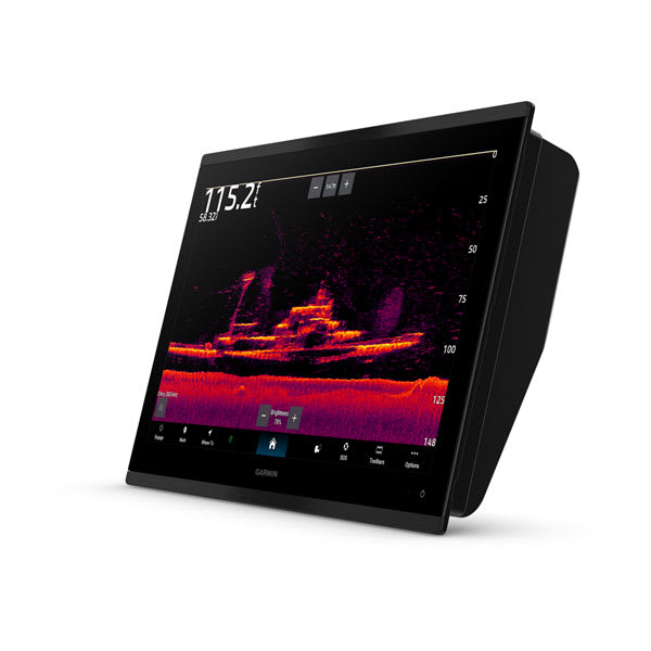Garmin GPSMAP 9017xsv, detaljbild av minneskortplatser