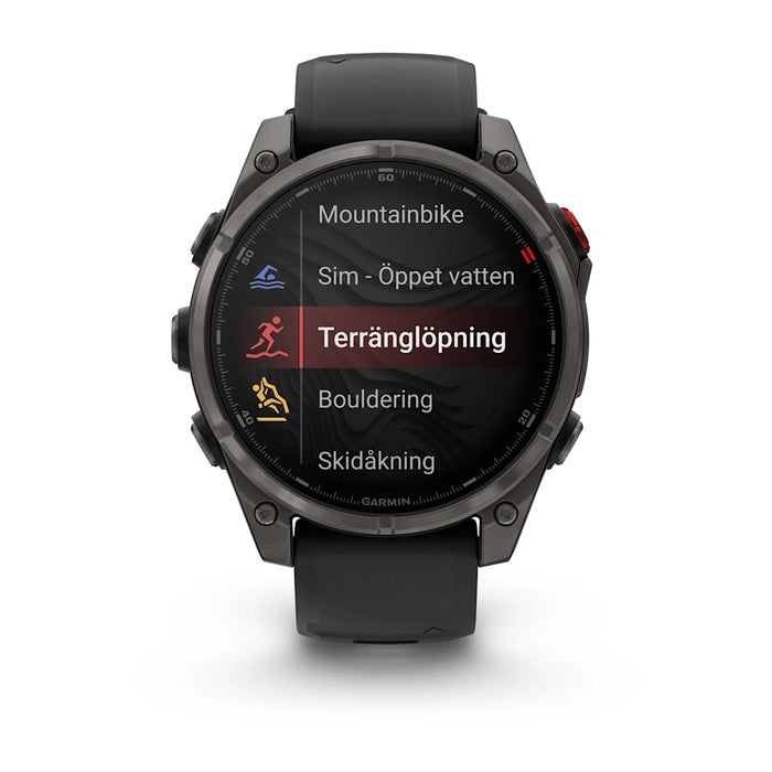 Garmin fenix 8 Pro – 47 mm Amoled Sapphire Grå DLC-titan