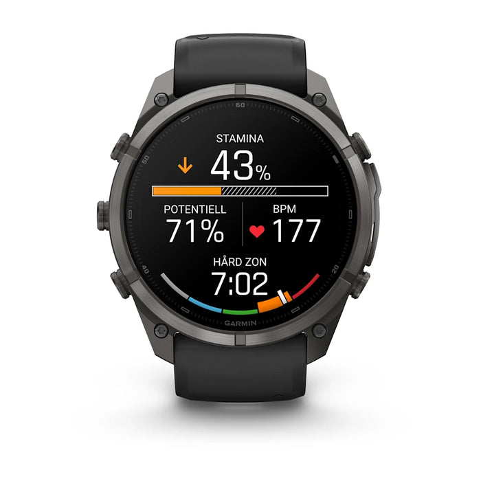 Garmin fēnix 9 Pro InReach - AMOLED 51 mm Sapphire Carbon Gray DLC Titanium