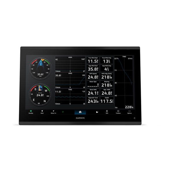 Garmin GPSMAP 9017, huvudmenyn på skärmen