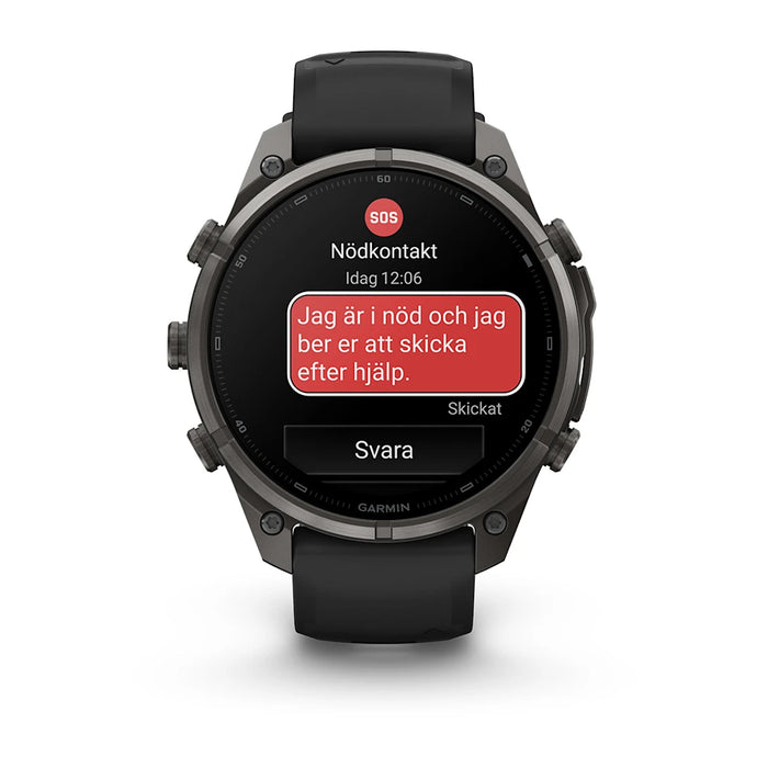 Garmin fēnix 9 Pro InReach - AMOLED 47 mm Sapphire Carbon Gray DLC Titanium