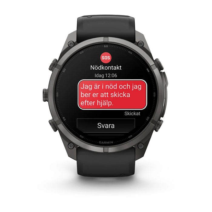 Garmin fēnix 9 Pro InReach - AMOLED 51 mm Sapphire Carbon Gray DLC Titanium