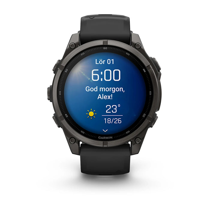 Garmin fēnix 9 - AMOLED 47 mm Sapphire Carbon Gray DLC Titanium