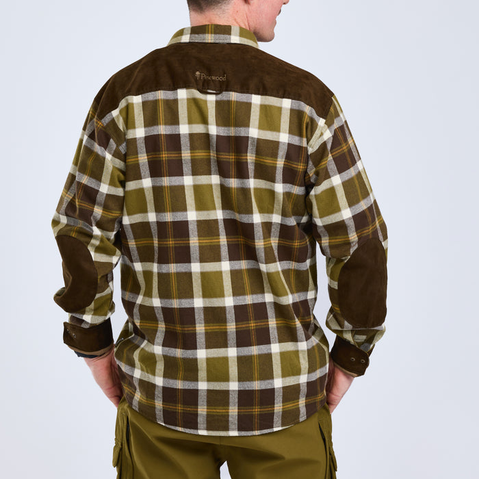 Pinewood Men's Douglas Shirt - Olivegreen/Cr.white