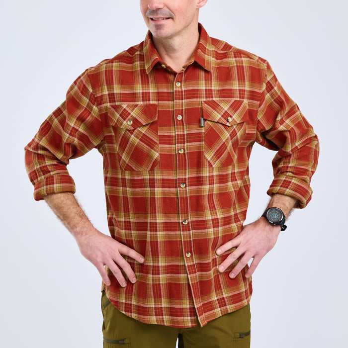 Pinewood Härjedalen Skjorta Terracotta/ D.Sand