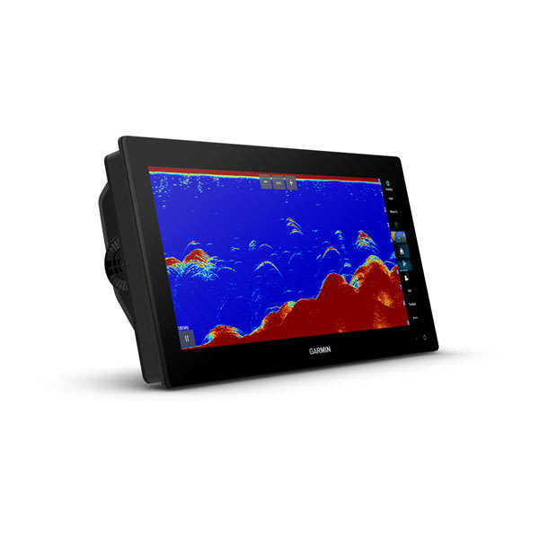 Garmin GPSMAP 1523xsv sedd från höger sida med knappsats och portar