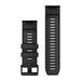 Garmin QuickFit 26 klockband i svart silikon, sedd från höger sida