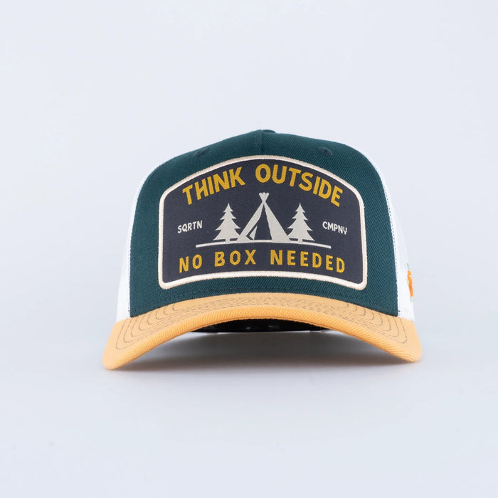 SQRTN Outside Trucker Keps - Hooked Olive
