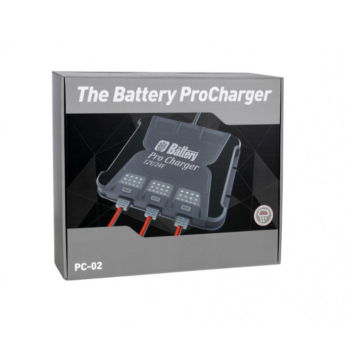 The Battery Pro Charger 12V/24V 2x10A 1x5A (3 Utgångar)