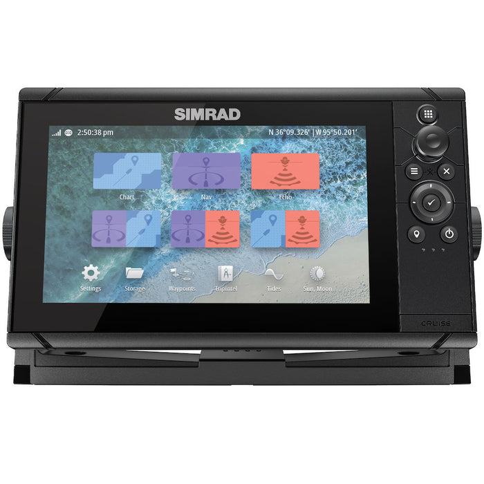 Simrad Cruise 9 with bass chart and 83/200 Transmitter