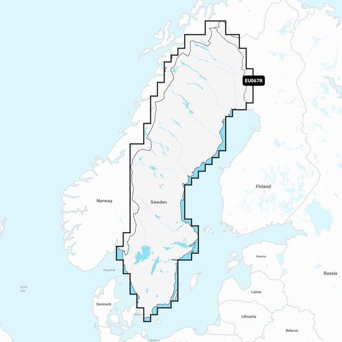 Garmin Navionics+ NSEU067R - Sverige, sjöar och floder (Sweden, Lakes & Rivers)