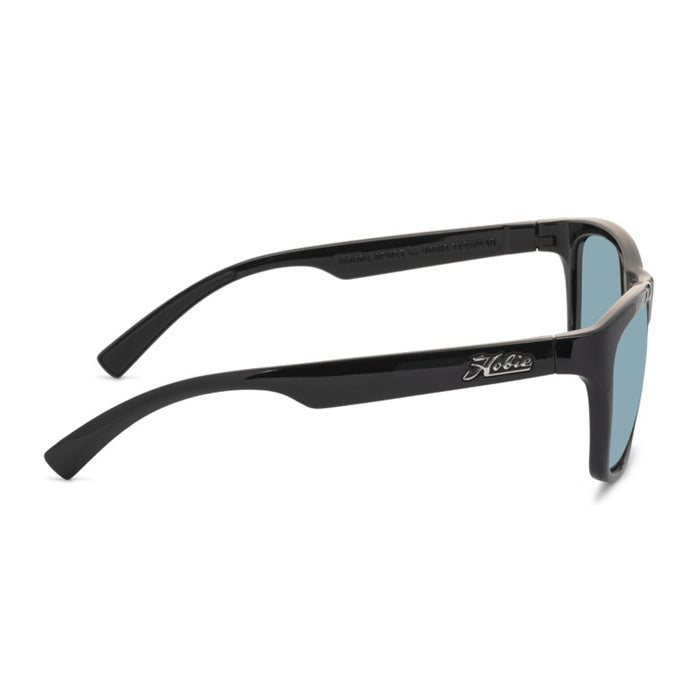 Hobie Eyewear Polarized Woody Sport Shiny Black Frame Grey/ Cobalt Mirror