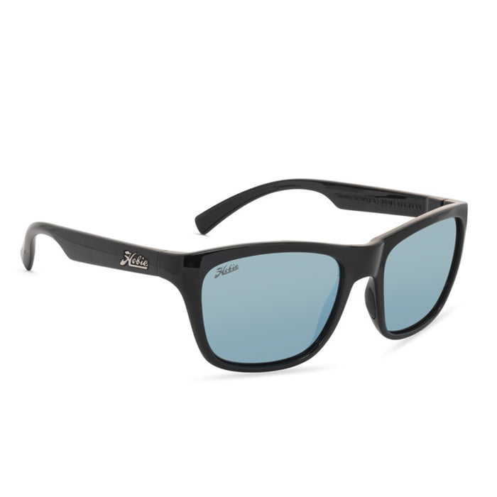Hobie Eyewear Polarized Woody Sport Shiny Black Frame Grey/ Cobalt Mirror