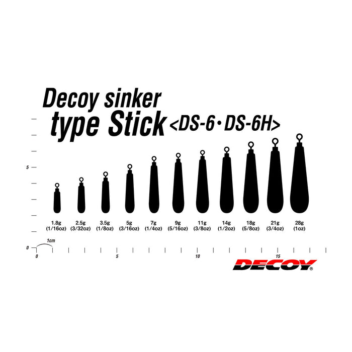 DS-6 DECOY Sinker Type Stick 1.8g