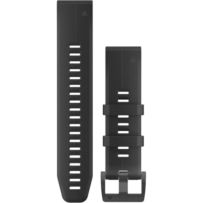 QuickFit® 22-klockarmband, svart med svarta detaljer i rostfritt stål