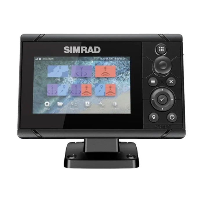 Simrad Cruise 5 with bass chart and 83/200 Transmitter