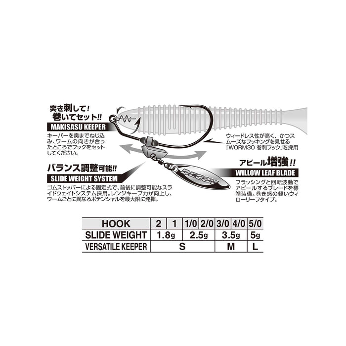 Worm230G Makisasu Blade Gold #1-1.8g