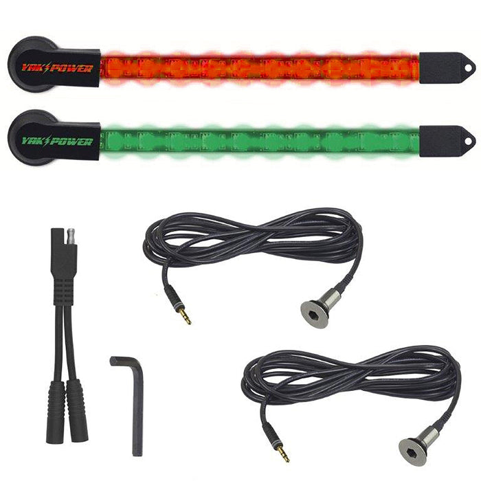 YAK-POWER 10" LED Light Kit, 2-Piece – Red & Green